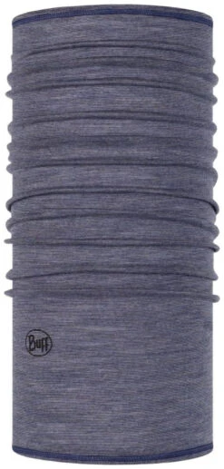 Buff Lightweight Merino Wool Neckwarmer Light Denim Multi Stripes