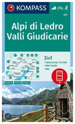 Kompass Wandelkaart 071 Alpi Di Ledro, Valli Giudicarie