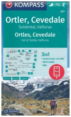 Kompass Wandelkaart 077 Ortler, Cevedale
