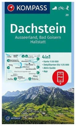 Kompass Wandelkaart 20 Dachstein, Ausseerland, Bad Goisern, Hallstatt