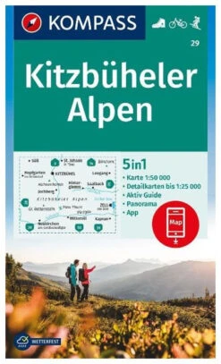 Kompass Wandelkaart 29 Kitzbüheler Alpen