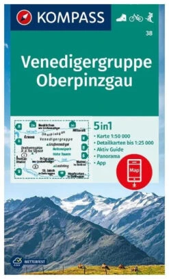 Kompass Wandelkaart 38 Venedigergruppe-Oberpinzgau
