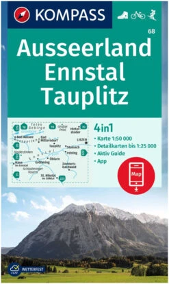 Kompass Wandelkaart 68 Ausseerland, Ennstal, Tauplitz